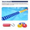 Pool Safety Divider Swim Lane Line, UV Protection Swimming Competition Divider Line 17 Buoys/m, Pool Safety Rope for Section Off Hazardous Areas (Color : Nylon Rope, Size : 14meter eter(46ft)) view 4
