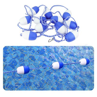 NineFit Basics Pool Safety Divider Rope Kits with Bi-Tone Float, Anti-Wave Swimming Pool Divider Rope Floating Buoys, Pool Lane Divider for Public Pools/Beach, 2m(6.5ft)