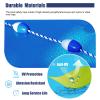 NineFit Basics Pool Safety Divider Rope Kits with Bi-Tone Float, Anti-Wave Swimming Pool Divider Rope Floating Buoys, Pool Lane Divider for Public Pools/Beach, 2m(6.5ft) view 2