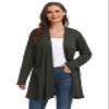 BELAROI Womens Plus Size Cardigan Long Sleeves Fall Sweaters with Pockets Lightweight Oversized Long Cardigans Winter Jacket Open Front (4X, Army Green) view 2
