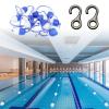 NineFit Basics Pool Safety Float Line Divider Rope, Professional Swimming Lane Dividers Line with Bi-Tone Floating Buoys, Swimming Pool Lane Line Safety Fence (Color: 6m(19.6ft)) view 1