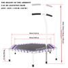 Newan 48'' Fitness Trampoline with Adjustable Handle Bar, Silent Trampoline Bungee Rebounder Jumping Cardio Trainer Workout for Adults - Max Limit 330 lbs view 4