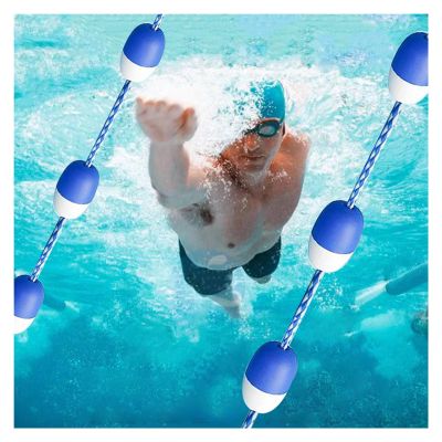 NineFit Basics Swimming Pool Safety Divider Nylon Floating Rope,180ft 160ft 100ft 80ft 50ft 40ft 30ft Long Pool Safety Divider Pool line Floats with 2 Hooks, Lane Line Pool Equipment