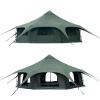 Kanggogo Cotton Canvas Tent Bell - Yurts Breathable and Windproof,Glamping for 6/8/10Person Family Camping (Green) view 1