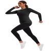 NebuKinex 5 Pack Women's Compression Shirt Long Sleeve Workout Tops Athletic Baselayer Quick Dry Gym Yoga Running T-Shirt 3Black/2Grey S view 3