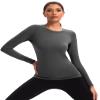 NebuKinex 5 Pack Women's Compression Shirt Long Sleeve Workout Tops Athletic Baselayer Quick Dry Gym Yoga Running T-Shirt 3Black/2Grey S view 4