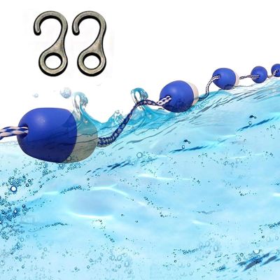 NineFit Basics Swimming Pools Divider Buoy Line, Effective Visibility Pool Safety Float Rope for Section Off Hazardous Areas, Commercial Float Pool Divider Rope, 5m(16.4ft)