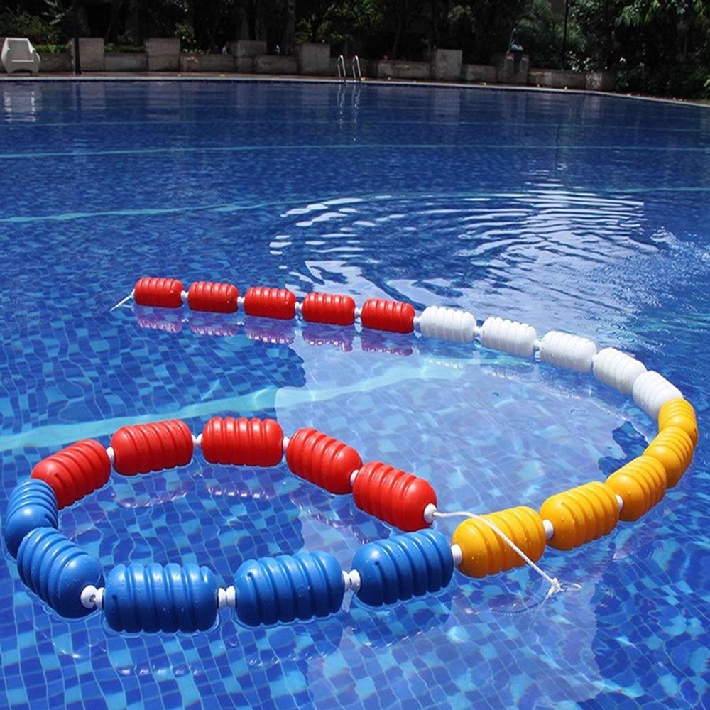 NineFit Basics Rope Floats, Swimming Pool Safety Divider Rope, Equipment to Divide Swim Race Lanes, Anti-UV Bold Drawstring Beach Safety Fence, One Color Per Meter (Color : 9cm, Size : Nylon Rope-1