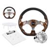Roykaw Golf Cart Steering Wheel with Hub Adapter and Scorecard Holder-for Club Car Precedent 2004-up Models view 1