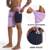 FT FENTENG Mens Swim Trunks with Compression Liner, Men Bathing Suit Swimming Trunks 9 Inch Inseam Board Shorts Men's Swimwear with Zipper Pockets, 4 Way Stretch Beach Shorts Quick Dry Swimsuits, L view 4