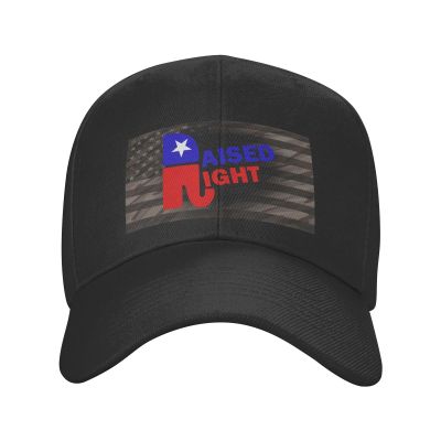 Piguncle Raised Right Vintage Republican Classic Duckbill Caps for Stylish Sun Protection Outdoor Black