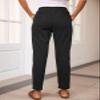 EVALESS Business Casual Black Corduroy Pants for Women Spring 2026 Drawstring Elastic High Waist Pants Loose Comfy Straight Leg Trousers with Pockets Small view 4