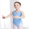 Daydance Lined Blue Ballet Leotards for Toddler Girls, Camisole Sleeveless Dance Clothes for Practice, Training, Recitals view 2
