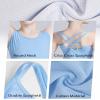 Daydance Lined Blue Ballet Leotards for Toddler Girls, Camisole Sleeveless Dance Clothes for Practice, Training, Recitals view 4