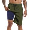 FT FENTENG Mens Swim Trunks with Compression Liner, Men Bathing Suit Swimming Trunks 9 Inch Inseam Board Shorts Men's Swimwear with Zipper Pockets, 4 Way Stretch Beach Shorts Quick Dry Swimsuits, XXL view 1