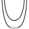 Hoyazvet Chain Mens Necklace Brown Wax String Rope Leather Chain Cord 3mm 18 inch Waterproof Cord Chain, US002G318-HY view 1