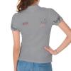NineFit Basics Custom Polo Shirts Bulk for Women Personalized Polo Shirts with Logo Name Picture Design Your Own Print Short Sleeve Shirt Sports Gray Large view 2