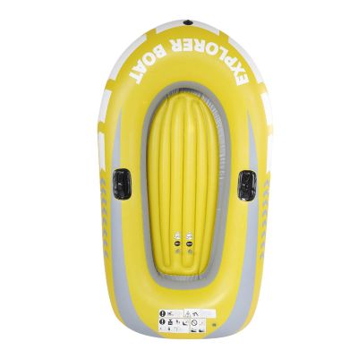 Inflatable Kayak, Nflatable Kayak for 2 Adults, Yellow PVC Kayak Canoe, 90kg Load Bearing, for Fishing, Drifting, Diving