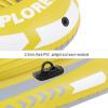 Inflatable Kayak, Nflatable Kayak for 2 Adults, Yellow PVC Kayak Canoe, 90kg Load Bearing, for Fishing, Drifting, Diving view 3