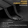 Hoyazvet Black Cuban Curb Chain 7mm 22 inch Mens Necklace Jewelry view 4