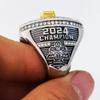 2024 Fantasy Football Championship Ring | Heavy FFL Champion Ring | Gold Silver Tone Plated Award Trophy for Fantasy Football League Winner (Ring and Box Together, Size 13) view 4