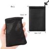 YXQ Nylon Mesh Drawstring Bag, 5 x 3.5 Inch Small Storage Pouch String Bags for Mini Stuff MP3 Charger Earphone Key Travel Kit Organizer for Lipstick Cosmetic Jewelry, Black 4Pcs view 2