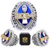 noblehead Fantasy Football Ring 2024| Heavy FFL Champion Ring | Gold Silver Tone Plated Award Trophy for Fantasy Football League Winner (one, size 12) view 1