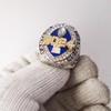 noblehead Fantasy Football Ring 2024| Heavy FFL Champion Ring | Gold Silver Tone Plated Award Trophy for Fantasy Football League Winner (one, size 12) view 3