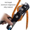 Rulbelok Professional Rock Climbing Descender Equipment for 8-13mm Rope Self-Braking Stop Aluminum Alloy Carabiner view 4