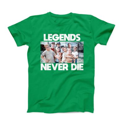 Sandlot Legends Never Die Youth T-Shirt (Youth XL, Kelly Green)