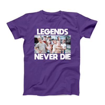Sandlot Legends Never Die Youth T Shirt (Youth Small, Purple)