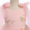 1st Birthday Girl Dress Baby Pink Floral Embroidery Tulle Dresses Sleeveless Spaghetti Straps Dress Toddler Wedding Party Princess Dress Pink 12-18 Months view 4