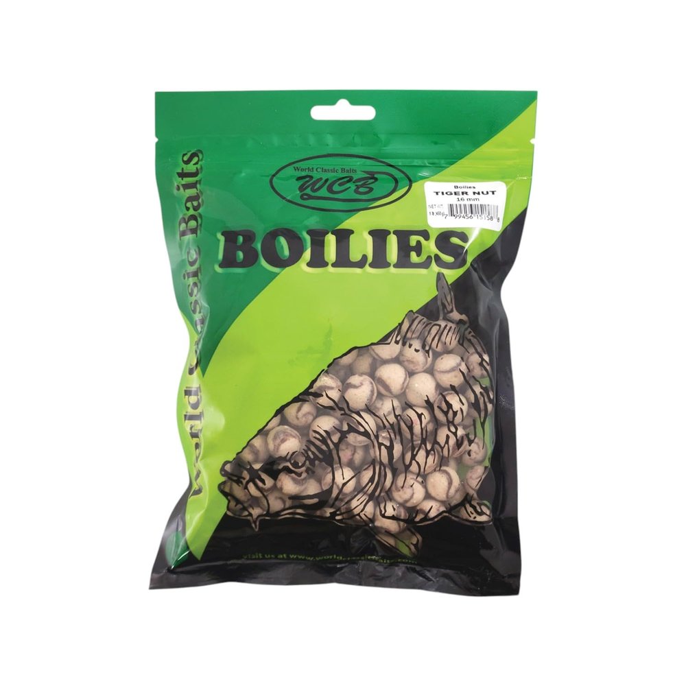 WCB Carp Baits High Protein Boilies 16 mm 1 lb Bag - Carp Fishing Bait - Ideal for Carp Fishing (Flavor: Tiger Nut)