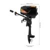 YIPONYT Electric Outboard Motor 5.0Hp 48V 1200W Towing Electric Fishing Boat Engine 90 Rotatable Bracket + Propeller (42Cm Shaft) view 3