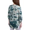 NY Collection NY CoIIection Petite Knit Jacquard 3/4 Sleeve Roll Tab Pintuck Top Seafoam Tiedye PS view 2