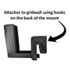 Hammy3DPrints Mount for S&W M&P 10mm - Gridwall | Pistol Holder Handgun Storage Rack (Facing Right) view 2
