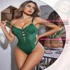 Avidlove Womens Lingerie Sexy Valentines Outfits for Women Rave Bodysuit Mesh Teddy Lingerie Bodysuit (Green, Large) view 2