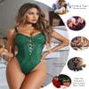 Avidlove Womens Lingerie Sexy Valentines Outfits for Women Rave Bodysuit Mesh Teddy Lingerie Bodysuit (Green, Large) view 4
