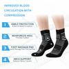 IRAMY Compression Ankle Support Socks Coolmax Wicking Cushioned Athletic Plantar Fasciitis Relief Men Women 3 Pairs view 4