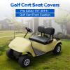 NOKINS Golf Cart Diamond Seat Covers Kit, Fit EZGO Freedom TXT T48 2014+ OEM Standard Front Seat Cushion, No Nails Required & Easy to Clean, Breathable Vinyl Seat Covers (Black&Black Stitching) view 2