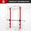 FAGUS H Machine Attachment for 3"x3" Power Cage, 2000lbs Multi-Function Power Rack, Commercial Squat Rack for Home Gym Free Weight with Attachment Set, Red view 2