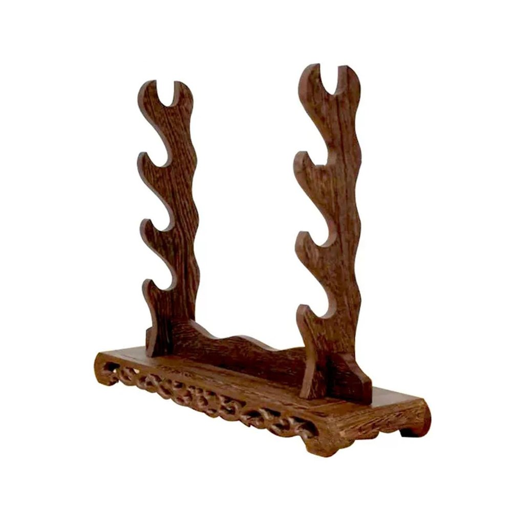 EliteBloom Sword Holder Display Table Stand for Samurai Sword Katana Wakizashi Display,1/2/3/4 Tier (Brown L 3Rd Floor)