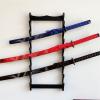 EliteBloom Wall Mount Hanger Holder Katana Stand, Multilayer Floor Standing Sword Stand, 1-12 Layer Weapon Shelves Martial Arts Sword Holder Vertical Display Stands Rack, Fishing Rod (Brown 4) view 3