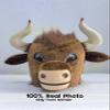 Dark Brown Bison Mascot Costume Adult Size for Men & Women with Built-in Fan Inside the Head view 2