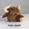 Dark Brown Bison Mascot Costume Adult Size for Men & Women with Built-in Fan Inside the Head view 3