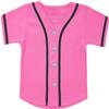 SPTEHW Kids Baseball Jersey Button Down Hip Hop T Shirts Personalized Softball Jersey for Boys Girls (8 Years, Pink) view 1