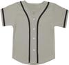 SPTEHW Kids Baseball Jersey Button Down Hip Hop T Shirts Personalized Softball Jersey for Boys Girls (2 Years, Grey) view 1