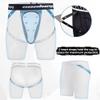 COOLOMG Mens Compression Shorts with Cup Pocket Athletic Protective Underwear for Baseball Football MMA Lacrosse Black L view 3