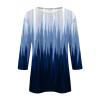 3/4 Length Sleeve Womens Tops Dressy Casual Blouses - Spring Fashion 2026 Plus Size Crew Neck Fitted Tshirt - Business Teacher Going Out Trendy Tops Tunics for Leggings 03-Blue Large view 3