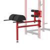 FAGUS H Adjustable Glute Ham Developer Machine(GHD), Hyperextension Machine with Band Pegs, Leg Machine Home Gym for 3"x3" Power Cage, Red view 1